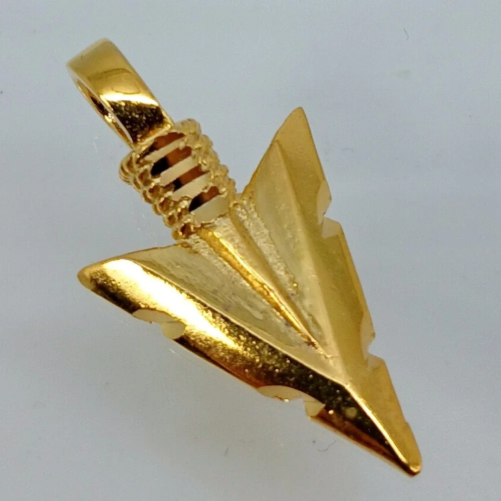 Karatbond Vintage Y2K Gold  Western Arrowhead Pendant Made in USA New Old Stock